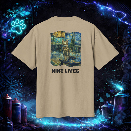NINE LIVES Custom Pet Portrait T-Shirt - Dream Room Van Gogh - Edition 1