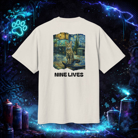 NINE LIVES Custom Pet Portrait T-Shirt - Dream Room Van Gogh - Edition 1